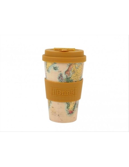 Tazza con tappo silicone OLD MAP 435ml - iDrink iTotal