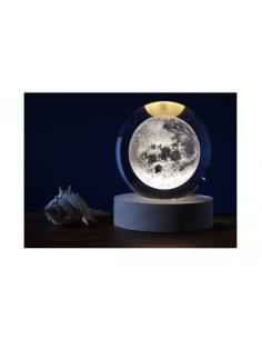 Lampada Sfera LUNA - iTotal - 3 formati con base in legno 2