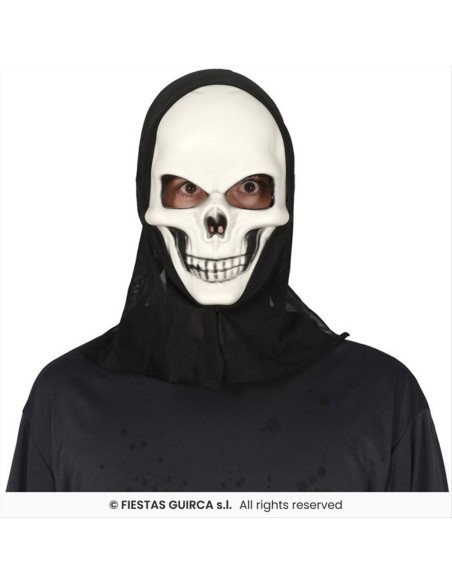 Maschera Teschio con Cappuccio – Accessorio Horror Halloween 💀🎃