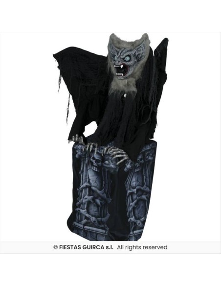 Pipistrello su Lapide 150cm - Con Luce, Suono e Movimento