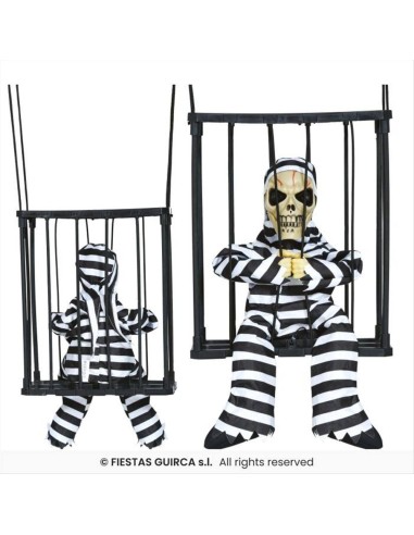 Scheletro Incarcerato 24x27cm - Con Luce, Suono e Movimento 👻💀