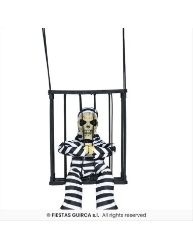 Scheletro Incarcerato 24x27cm - Con Luce, Suono e Movimento 👻💀