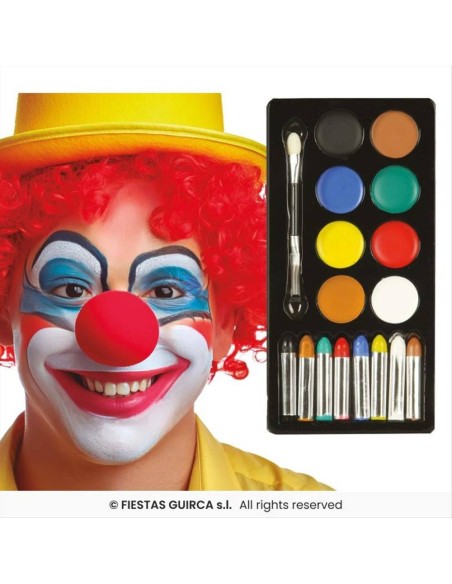 Set Trucco 8 Matite + 8 Blister Colorati - Make-up per Eventi e Feste 