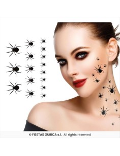 Tatuaggi Ragni – Set 2 Fogli (16pz) per Halloween 🕷️🎃