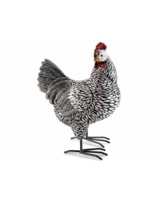 Gallina con dettagli incisi - H 23,5 cm | Diamante Rosa