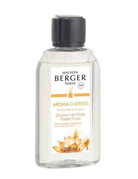 Aroma D-Stress - Ricarica 200ml per diffusore a bastoncini Maison Berg