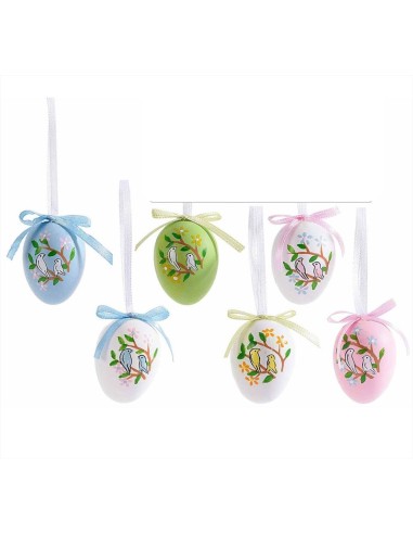 Uovo colorato pasquale da appendere - piccolo - h 4 cm