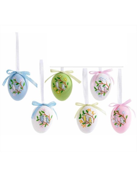 Uovo colorato pasquale da appendere - piccolo - h 4 cm