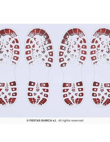 Adesivi Impronte Stivali Insanguinati 2pz – Decorazioni Halloween 🩸👣