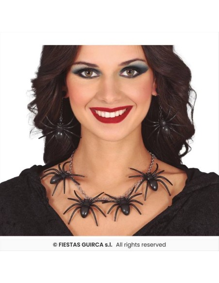 Set Collana e Orecchini Ragni – Accessori Halloween Originali 🕷️👻