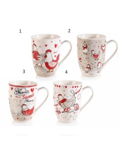 Tazza con gallina in confezione regalo - 4 modelli (1 pz) | Diamante R 2