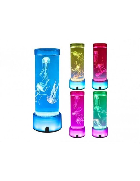 Lampada Meduse LED H37 – Effetto Acquario con Base Cambiacolore e Tele