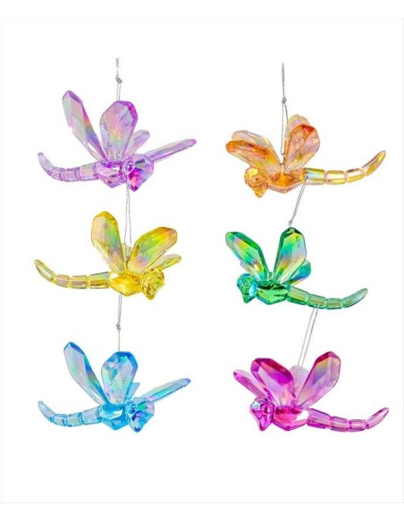 Decorazione 3D Libellula in Acrilico H5cm - 6 Colori (1pz)