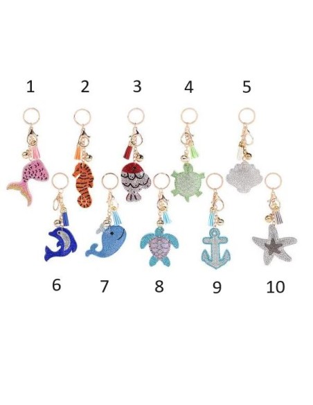 Portachiavi soggetti marini - 10 modelli | Diamante Rosa