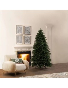 EDG Albero Pino Cristallo H210cm D124cm Albero di Natale Real Touch ✨
