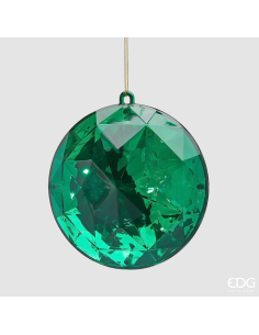 EDG Decorazione 3D Gemma Diamante Verde D12,5cm Acrilico Natalizio
