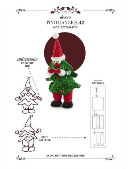 Albero di Natale Danzante H42cm con Musica e Movimento EDG 🎶