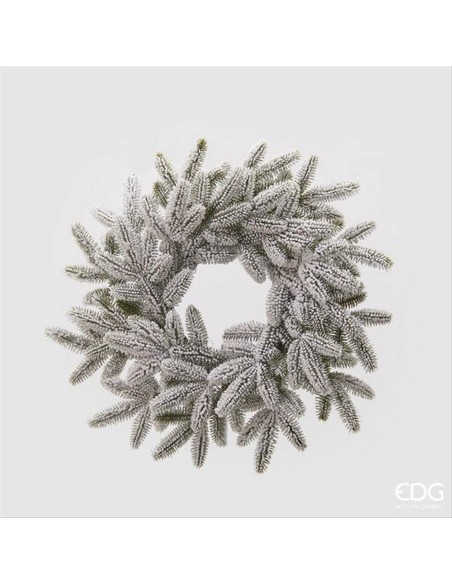 EDG Corona Pino West Innevata D56cm Ghirlanda Natalizia ❄️✨