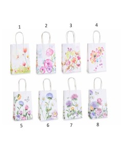 Buste regalo fiori acquerello - piccole - 8 modelli | Diamante Rosa