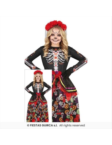 Costume Catrina Messicana Bambina - Taglie 3-12 Anni