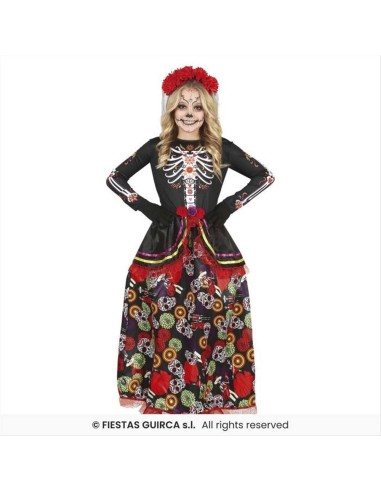 Costume Catrina Messicana Bambina - Taglie 3-12 Anni