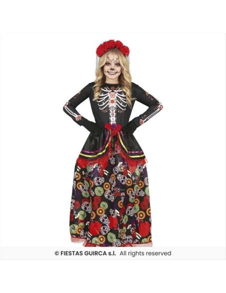 Costume Catrina Messicana Bambina - Taglie 3-12 Anni