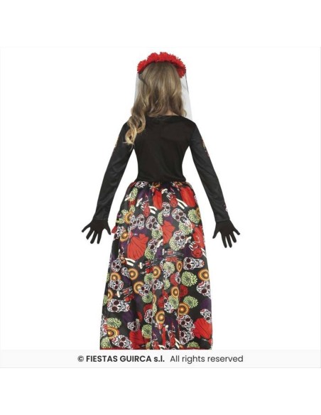 Costume Catrina Messicana Bambina - Taglie 3-12 Anni