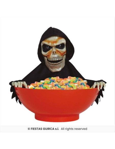 Ciotola con Scheletro 24x23cm con Luce Suono e Movimento