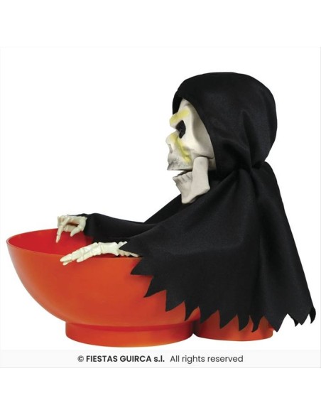 Ciotola con Scheletro 24x23cm con Luce Suono e Movimento