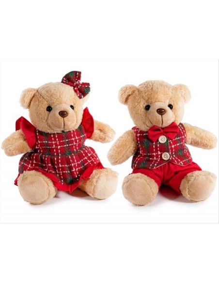 Orsetto natalizio in peluche con vestito scozzese - 2 varianti 🧸🎄