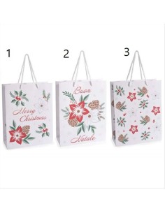Busta regalo natalizia media Stelle di Natale - 3 modelli - Design ele
