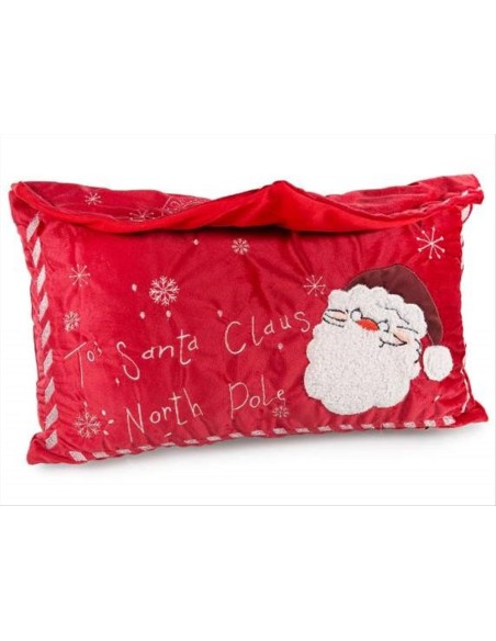 Cuscino natalizio Lettera di Babbo Natale - 50x30 cm - Sfoderabile con