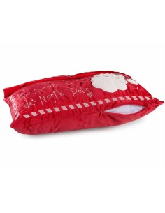 Cuscino natalizio Lettera di Babbo Natale - 50x30 cm - Sfoderabile con 2