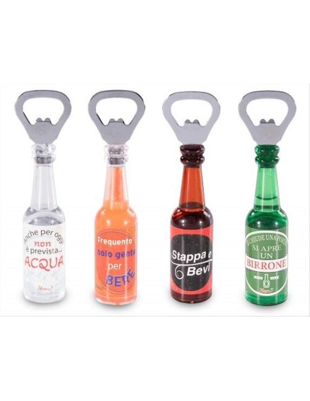 Apribottiglia magnetico con frasi divertenti - 4 varianti 🍻😄