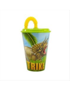 Bicchiere con cannuccia pieghevole 430ml T-Rex – Ruggisci di sete! 🦕 2