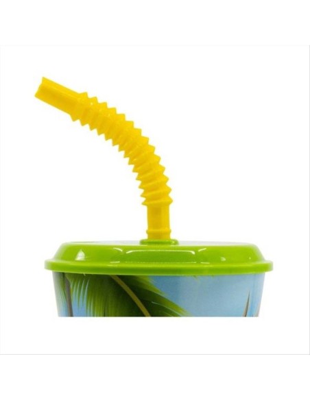 Bicchiere con cannuccia pieghevole 430ml T-Rex – Ruggisci di sete! 🦕