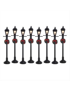 Gas Lantern Street Lamp Set 8pz 64500 Lemax – Lampioni Decorativi con 