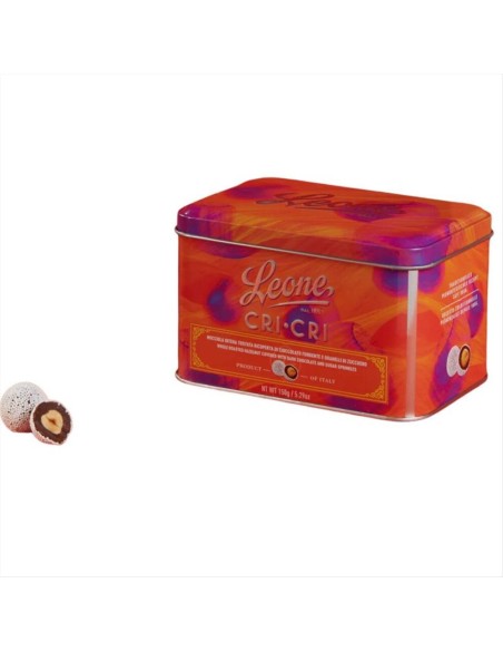 Latta Regalo Cri Cri Fondente Nocciola Leone 150g – Eleganza e Croccan