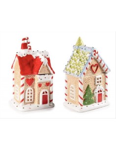 Barattolo in ceramica Casetta di Marzapane 3D - 2 varianti - Biscottie