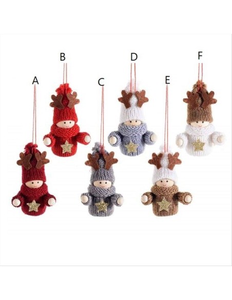 Decorazione natalizia 3D Folletto con stella - 6 varianti - H7 cm 🎅⭐