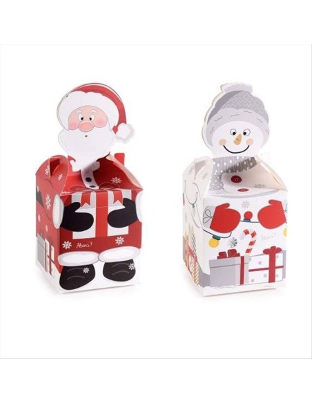 Scatola Regalo Natalizia Babbo Natale - Pupazzo di Neve