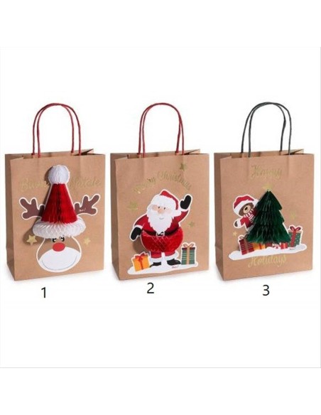 Busta regalo natalizia media con origami 3D - 3 varianti 🎅🎁