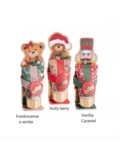 Sacchetto natalizio in carta kraft Babbo Natale - 3 varianti - Design 