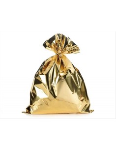 Busta regalo metallizzata lucida oro - 45x60 cm 🎄💛