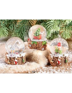 Palla di neve Ø 5cm Personaggi natalizi - 3 varianti 2