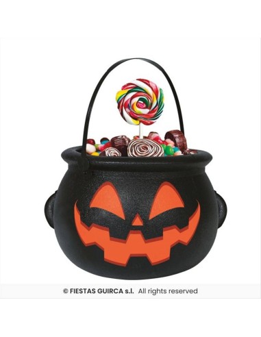 Cestino Calderone con Zucca 16x20cm in PVC