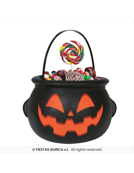 Cestino Calderone con Zucca 16x20cm in PVC