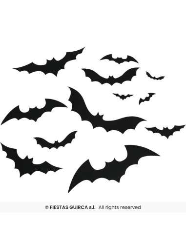 Sagome Nere Pipistrelli Ragni 12pz – Decorazioni Halloween 🎃🕷️🦇