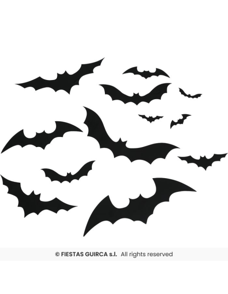 Sagome Nere Pipistrelli Ragni 12pz – Decorazioni Halloween 🎃🕷️🦇