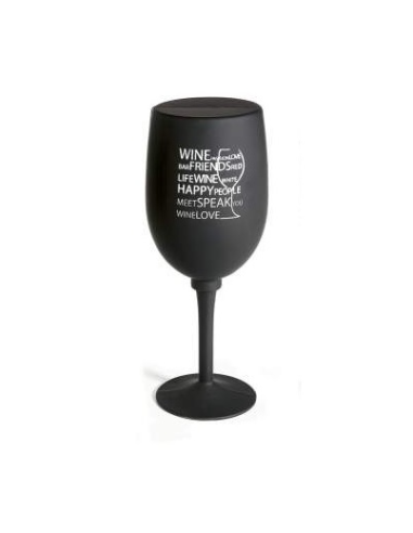 Calice di vino con 3 accessori vino h 23 cm 2 varianti